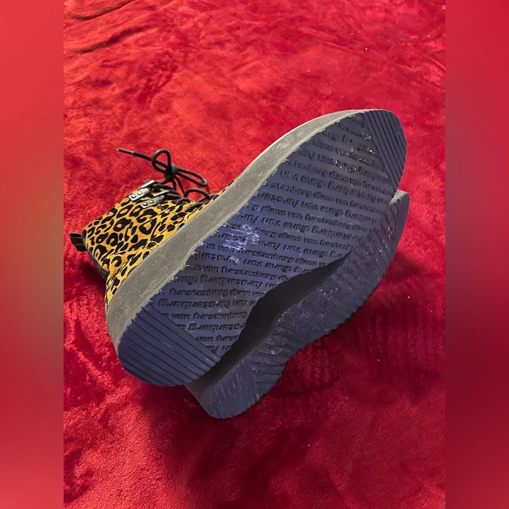 Diane Von Furstenberg DVF In Charge Leopard Ankle Boots‎ 6.5 - Picture 9 of 16
